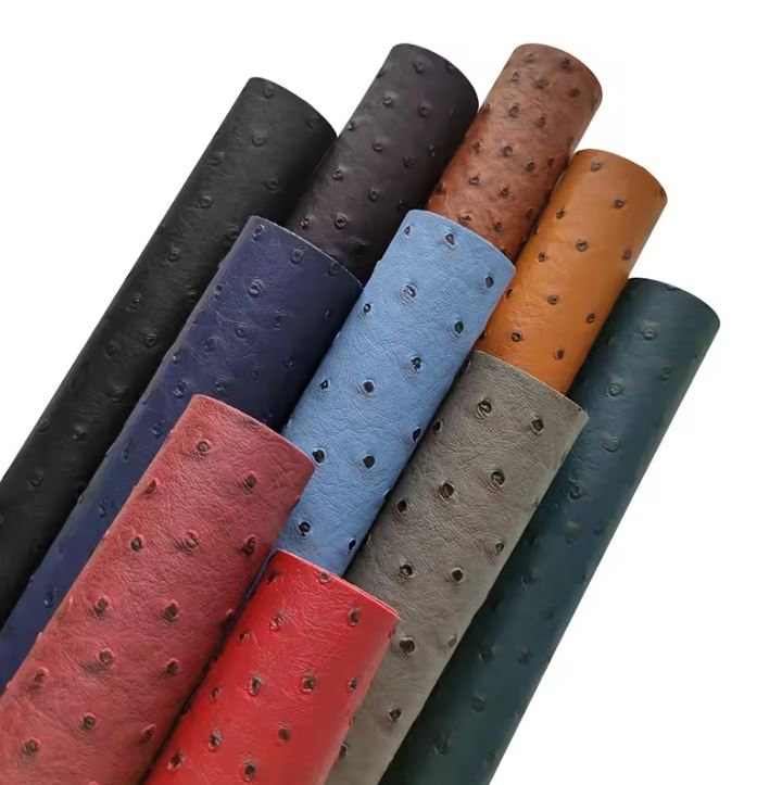 Wholesale Ostrich Pattern Pu Faux Leather S For Bags Women Handbags Crafting